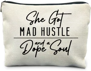 Inspirational Makeup Bag - Women & Feminist Gifts, Strong Woman & Girl Power, Empowerment Cosmetic Toiletry Bag