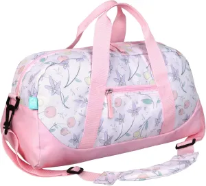 JumpOff Jo by Wildkin Overnighter Duffel Bag  Lightweight Travel Bag for Kids - Fairy Blossom