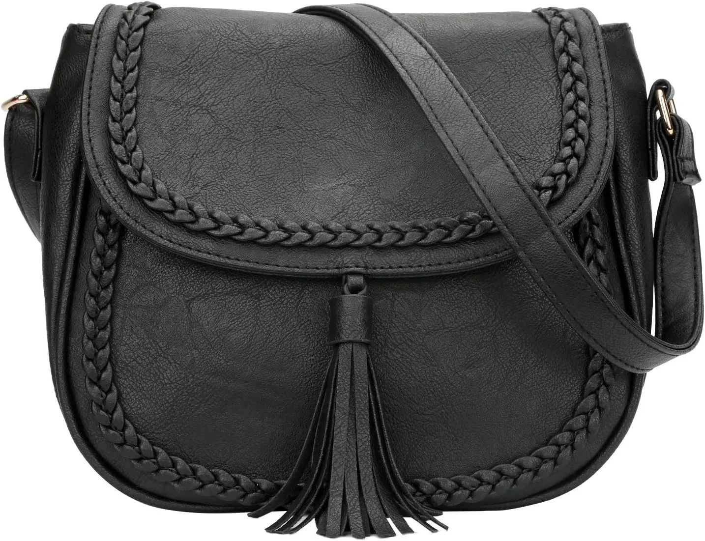 KKXIU Casual Flap Saddle Crossbody Bags for Women Purses and Handbags with Tassel