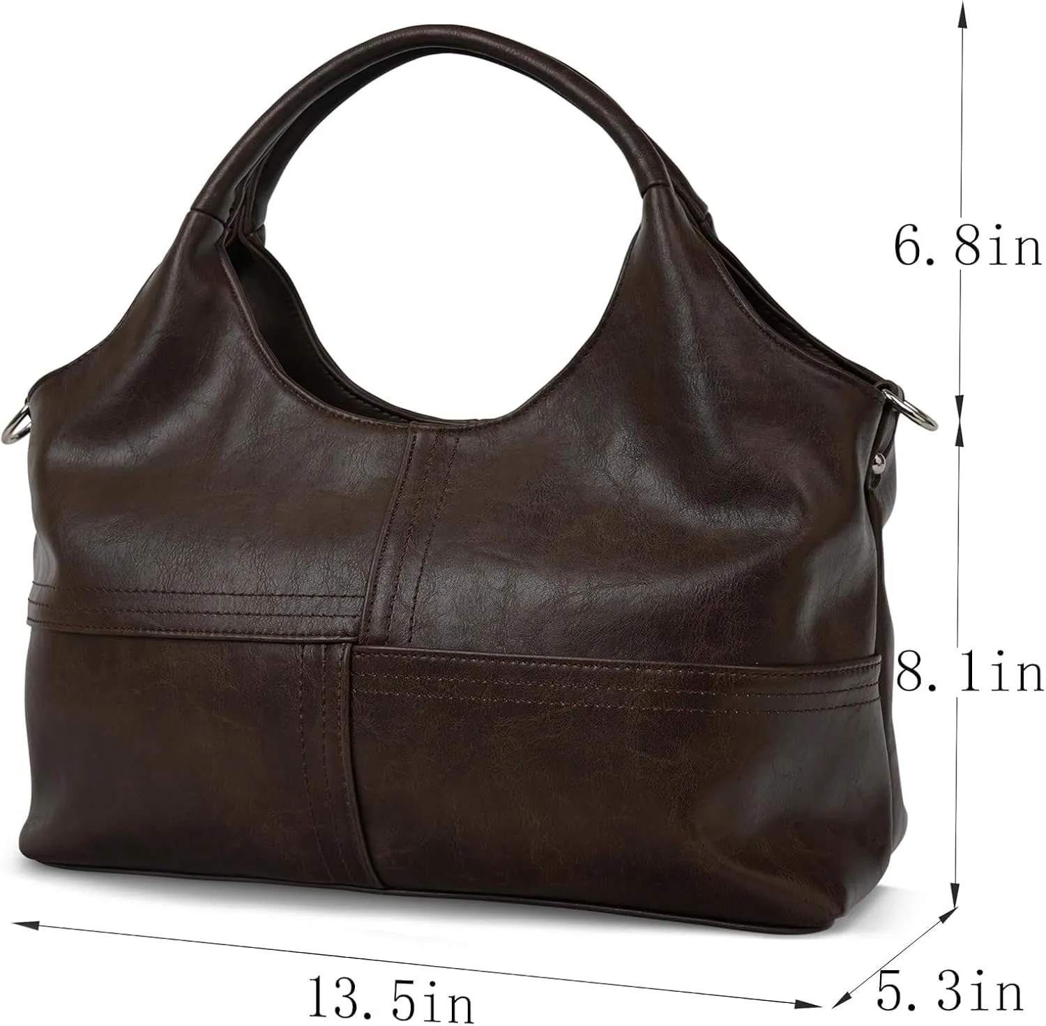 KOGTLA Vegan Leather Purses for Women with Detachable Satchel Strap, Ladies Handbags, Tote Hobo Bags with Top Handle