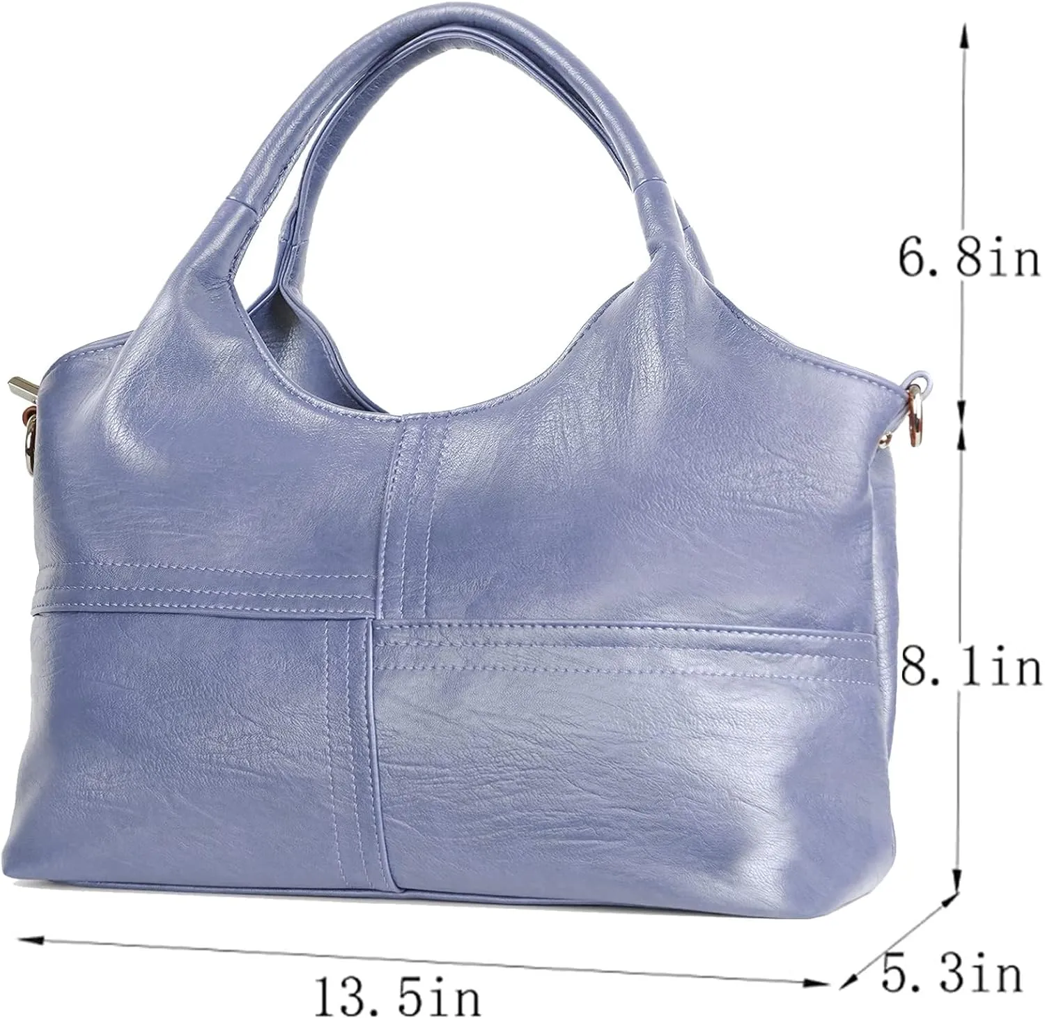 KOGTLA Vegan Leather Purses for Women with Detachable Satchel Strap, Ladies Handbags, Tote Hobo Bags with Top Handle