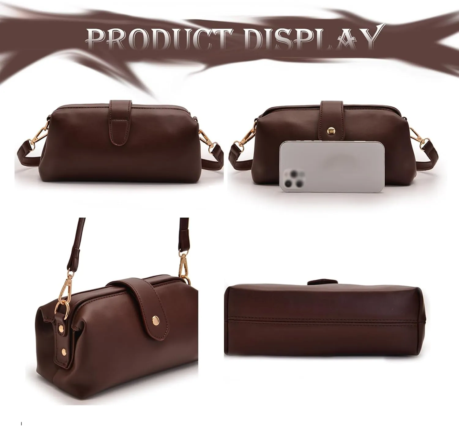 Langrents Retro Handbag, Langrents Handbag, Langrents Leather Retro Handmade Bag Vintage Doctors Bag Purse for Women
