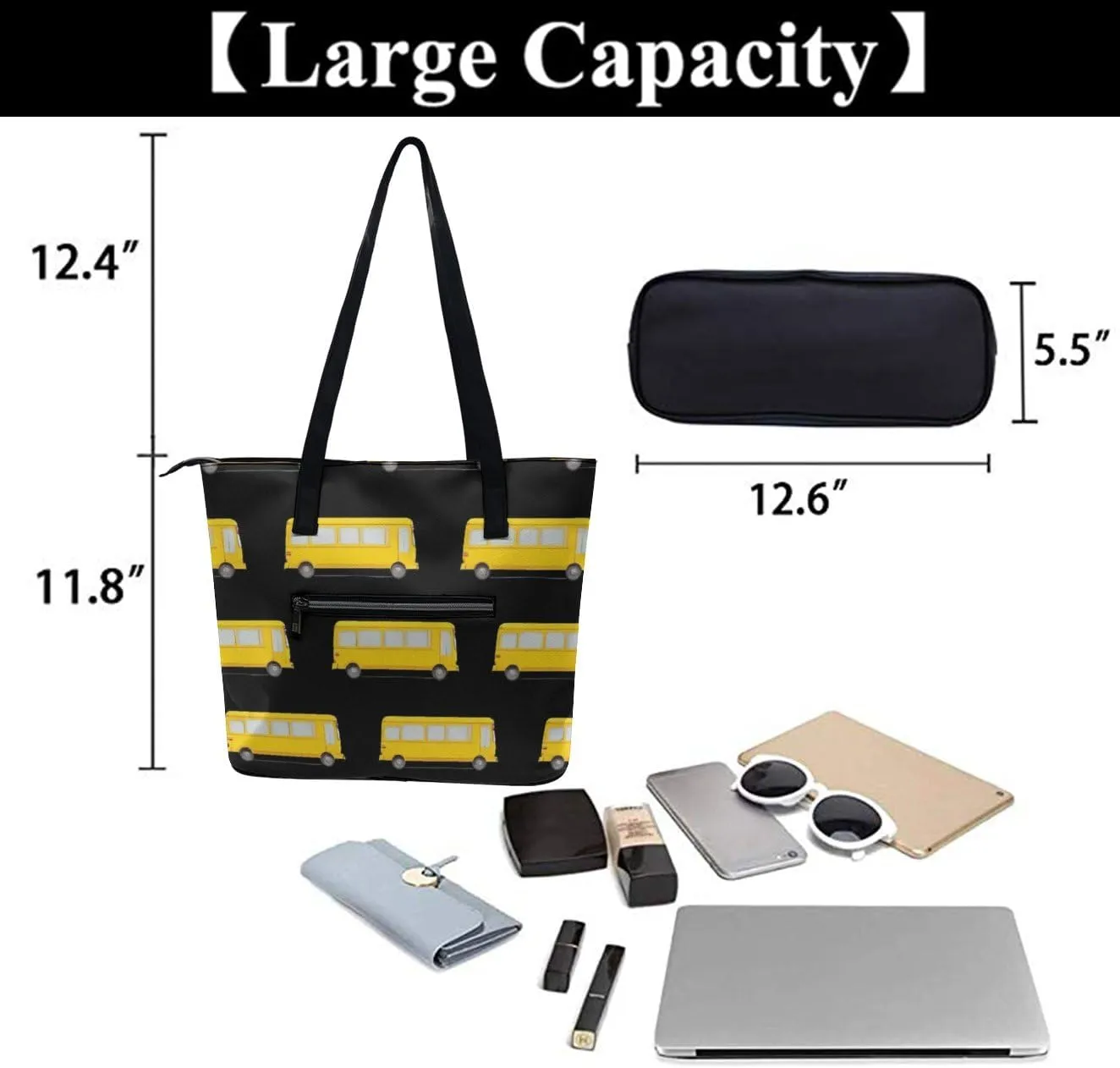 Large Capacity Shopping Bag, Women and Men Durable Casual Travel Tote Bag, Handbag with Long Handle