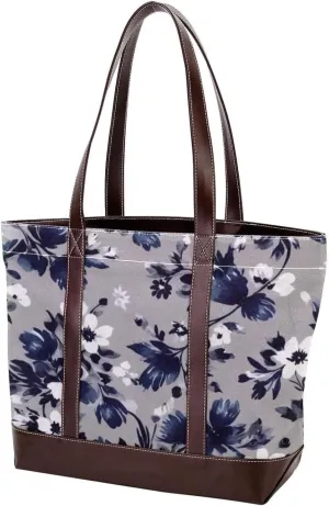 Leaf Art-802 Tote Bags Durable Leather Canvas Purses and Handbags for Women Top Handle Shoulder Satchel Hobo Bags