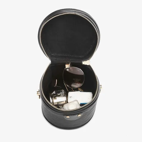 Leather Canteen Cylinder Crossbody Bucket Clutch Bags