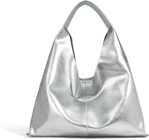 Leather Handbags, 2Pcs Trendy Tote Bags Oversized Hobo Bags Women's Work Tote Bags Vegan Leather Handbags for Travel