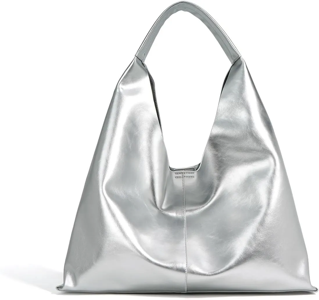 Leather Handbags, 2Pcs Trendy Tote Bags Oversized Hobo Bags Women's Work Tote Bags Vegan Leather Handbags for Travel