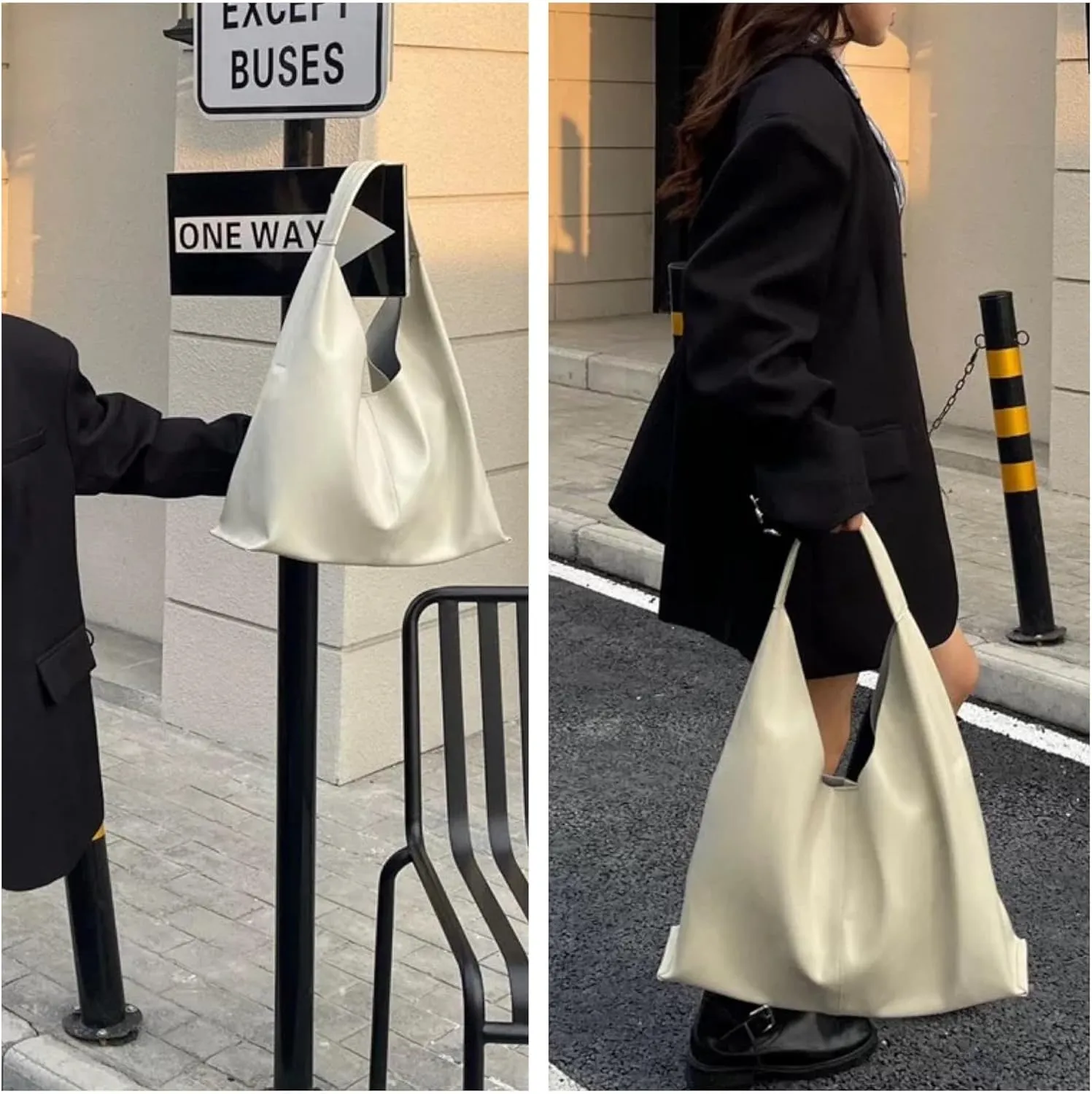 Leather Handbags, 2Pcs Trendy Tote Bags Oversized Hobo Bags Women's Work Tote Bags Vegan Leather Handbags for Travel