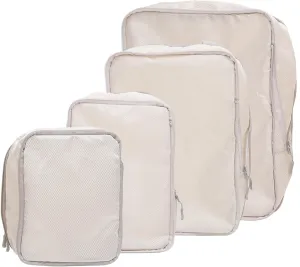 Lightweight Travel Storage Bag 4pcs Compression Packing Cubes Suitcase Organizer for Business Daily Use