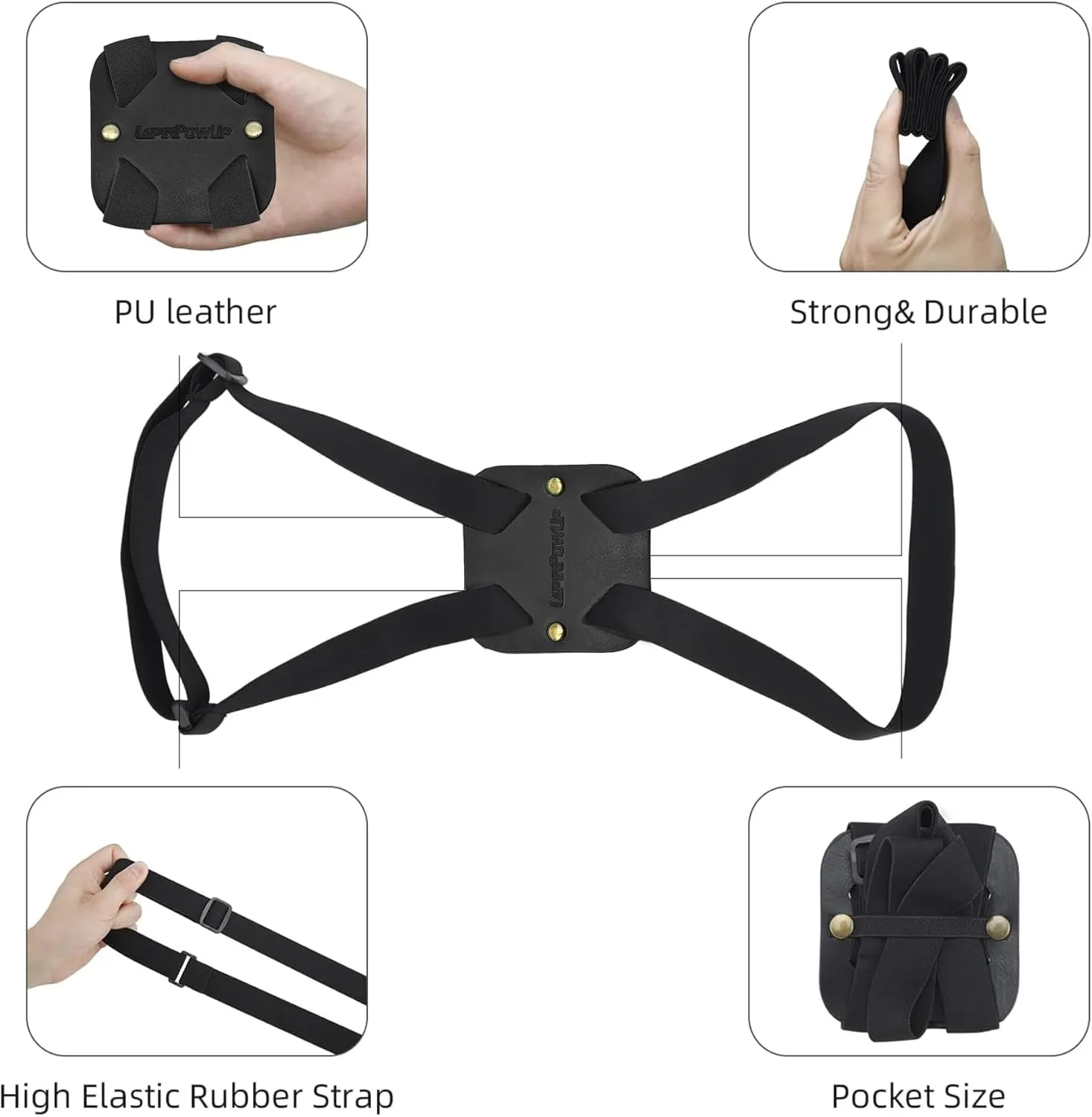 Luggage Straps Bag Bungees, Adjustable TSA-Approved  High Elastic Suitcase Belt for Securing Carry-On (2 Pack Black)