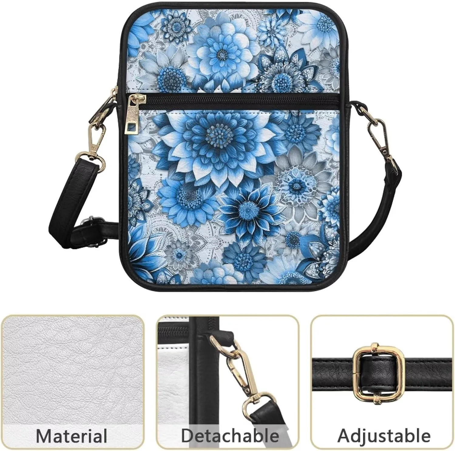 Mens Messenger Bag Leather Lightweight Crossbody Wallet Phone Bags Women Mini Purse Cell Phone Shoulder Bags