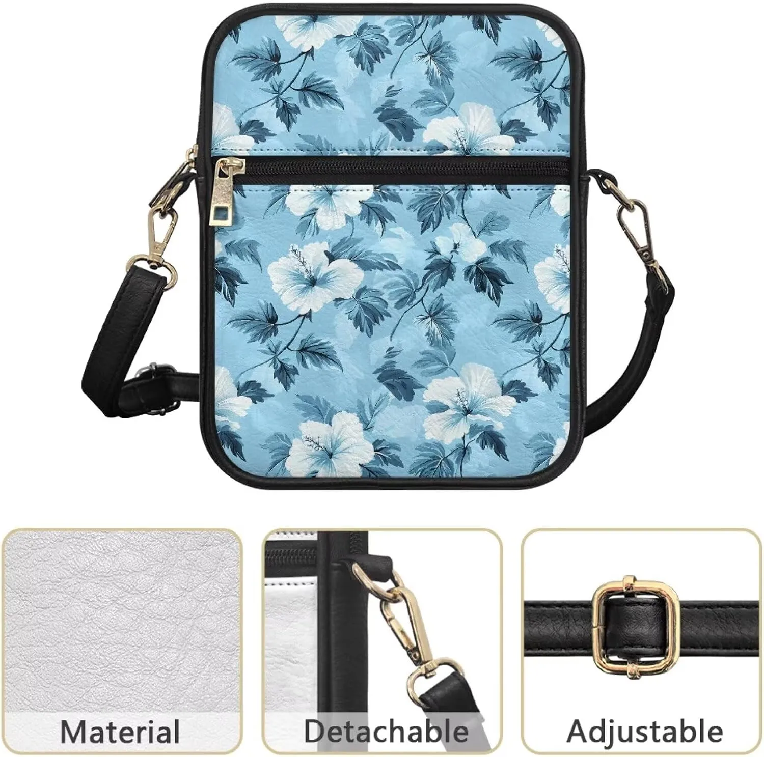 Mens Messenger Bag Leather Lightweight Crossbody Wallet Phone Bags Women Mini Purse Cell Phone Shoulder Bags