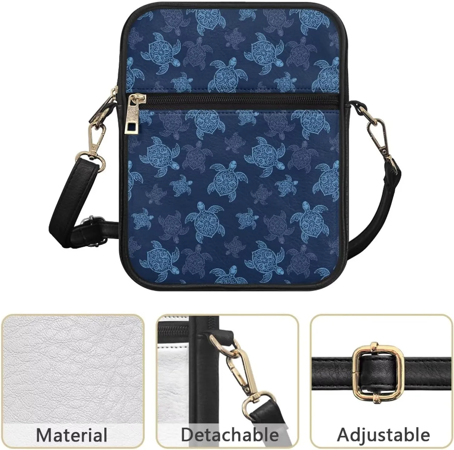 Mens Messenger Bag Leather Lightweight Crossbody Wallet Phone Bags Women Mini Purse Cell Phone Shoulder Bags