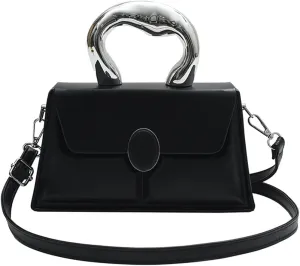 Molodo Satchel Bag Women Fashion PU Leather Top-handle Bag Casual Solid Color Crossbody Bag Purse