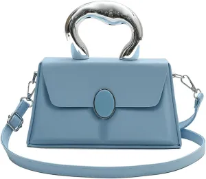 Molodo Satchel Bag Women Fashion PU Leather Top-handle Bag Casual Solid Color Crossbody Bag Purse