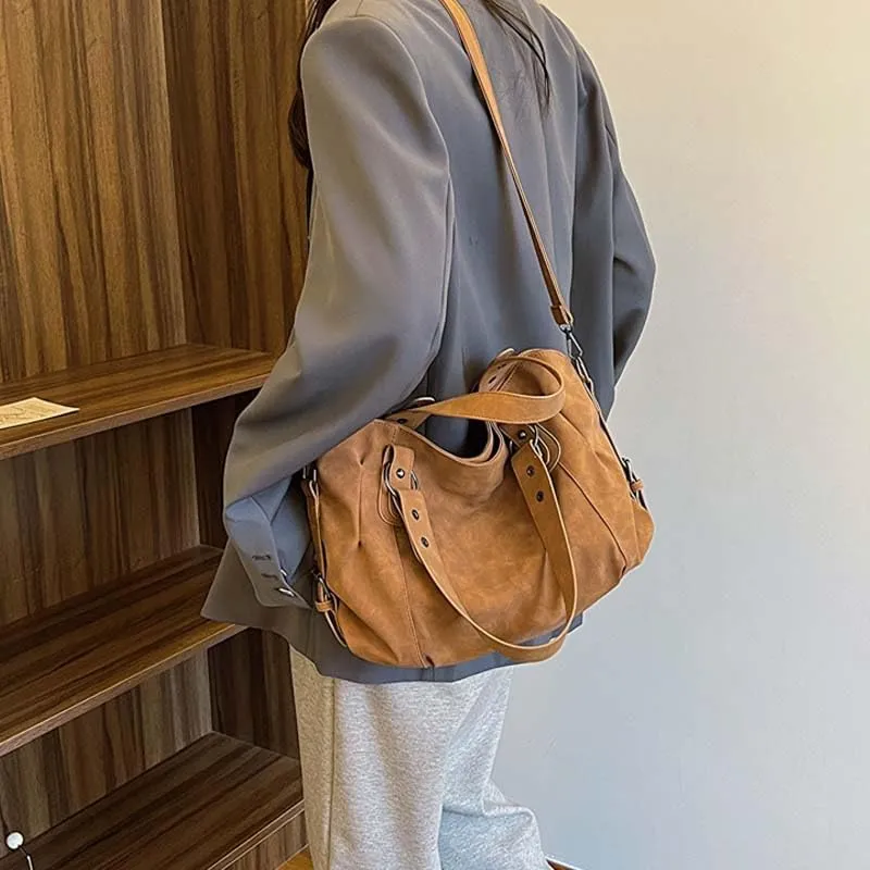 Molodo Womens Large Tote Bag Vintage Top Handle Satchel Bag PU Shoulder Bag Versatile Crossbody Bag Tote Handbag Purse
