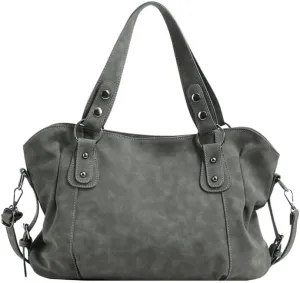 Molodo Womens Large Tote Bag Vintage Top Handle Satchel Bag PU Shoulder Bag Versatile Crossbody Bag Tote Handbag Purse