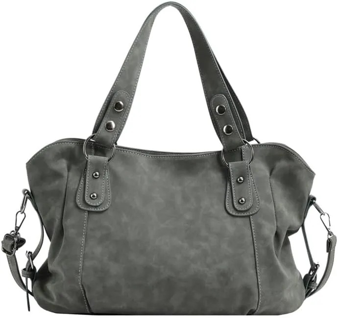 Molodo Womens Large Tote Bag Vintage Top Handle Satchel Bag PU Shoulder Bag Versatile Crossbody Bag Tote Handbag Purse
