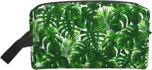 Monstera Deliciosa Banana Palm print Travel Toiletry Bag for Men,Shaving Kit with Large Capacity for Travel Accessories