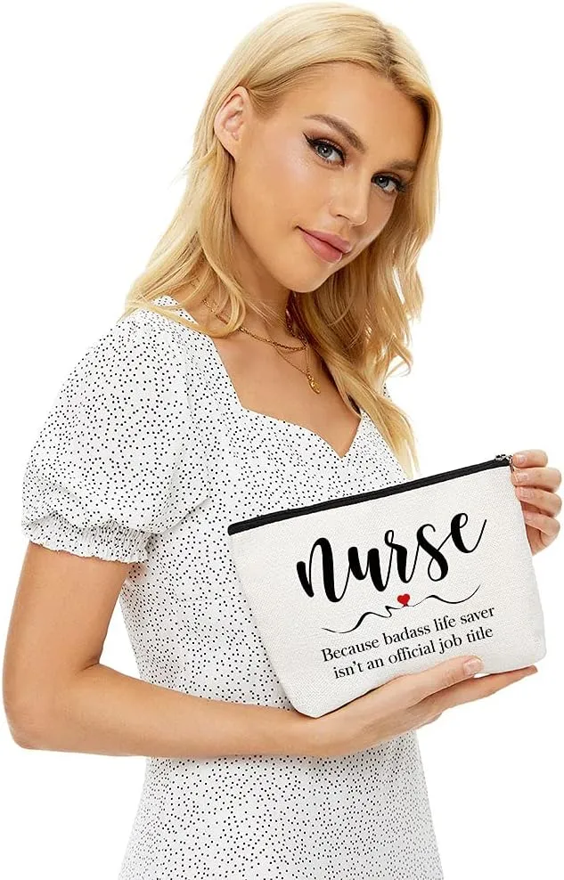 Nurse Gifts: Waterproof Cosmetic Bag - Perfect for Women Nurse Practitioners, Students & More - Coworkers, Graduation, Birthday, Christmas & Friend Gifts