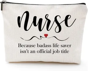 Nurse Gifts: Waterproof Cosmetic Bag - Perfect for Women Nurse Practitioners, Students & More - Coworkers, Graduation, Birthday, Christmas & Friend Gifts