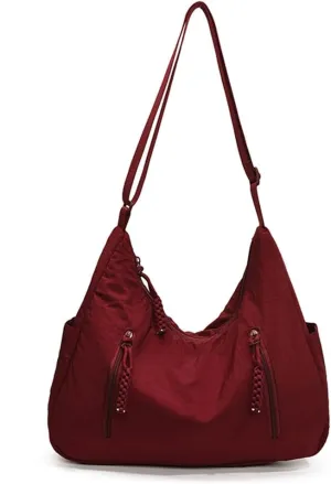 Nylon Crossbody Bags for Women Fashion Crescent Shoulder Purse Women's Hobo Handbag Multiple Pockets Casual Dumpling Bag