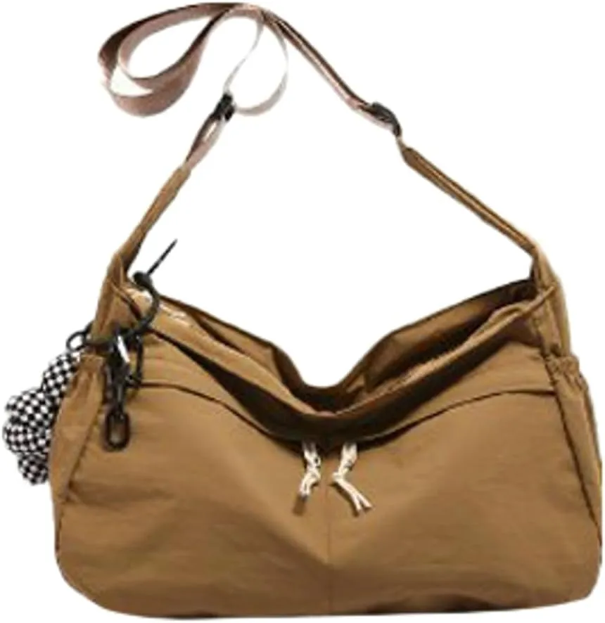 Nylon Crossbody Bags for Women Trendy Crescent Shoulder Bags Lightweight Hobo Purse with Adjustable Strap Workout