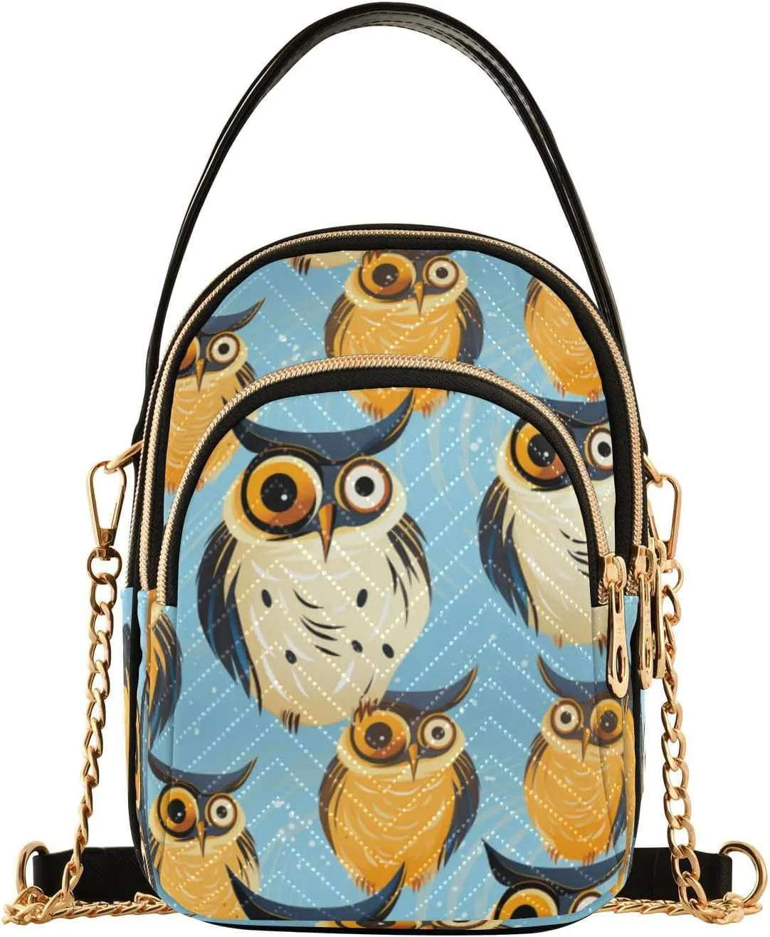 Owl Doctor Crossbody Handbags for Women Casual Leather Shoulder Phone Purse