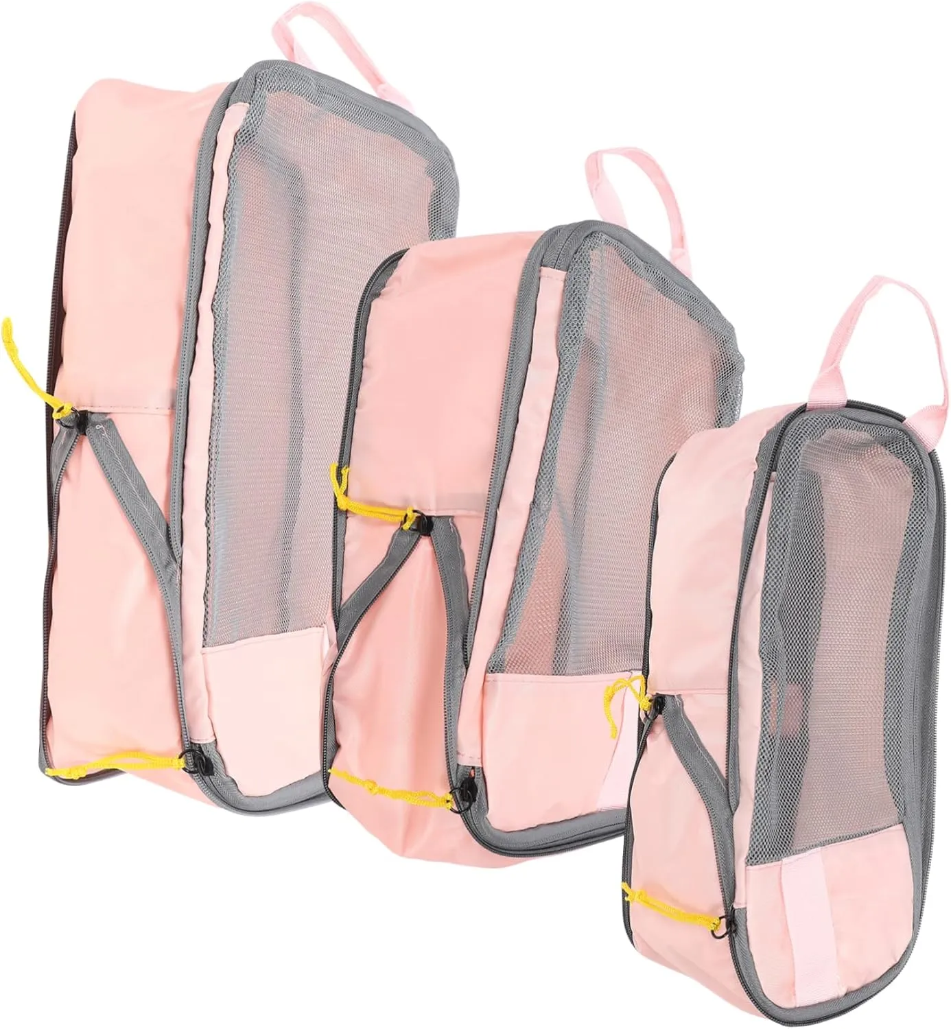 Oxford Cloth Travel Set 3-piece Compression Packing Cubes Mesh Luggage Organizer Lightweight Suitcase Storage Bags Packing Cubes for Business and Leisure Trips