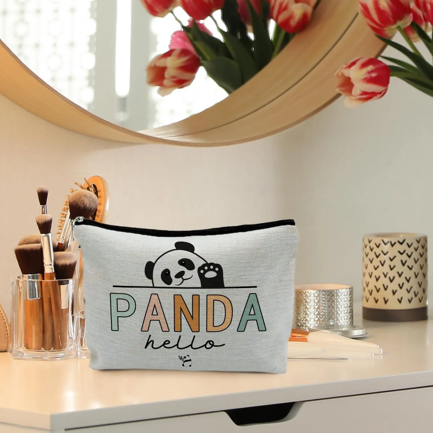Panda Makeup Bag - Cosmetic Pouch for Women and Girls - Mama Bear Gift Bag
