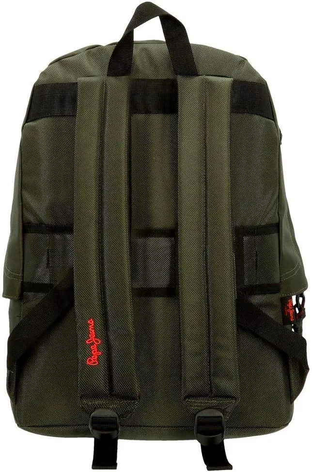 Pepe Jeans Bromley Laptop-Rucksack Grn 31x42x17,5 cms Polyester 14" 2.28L