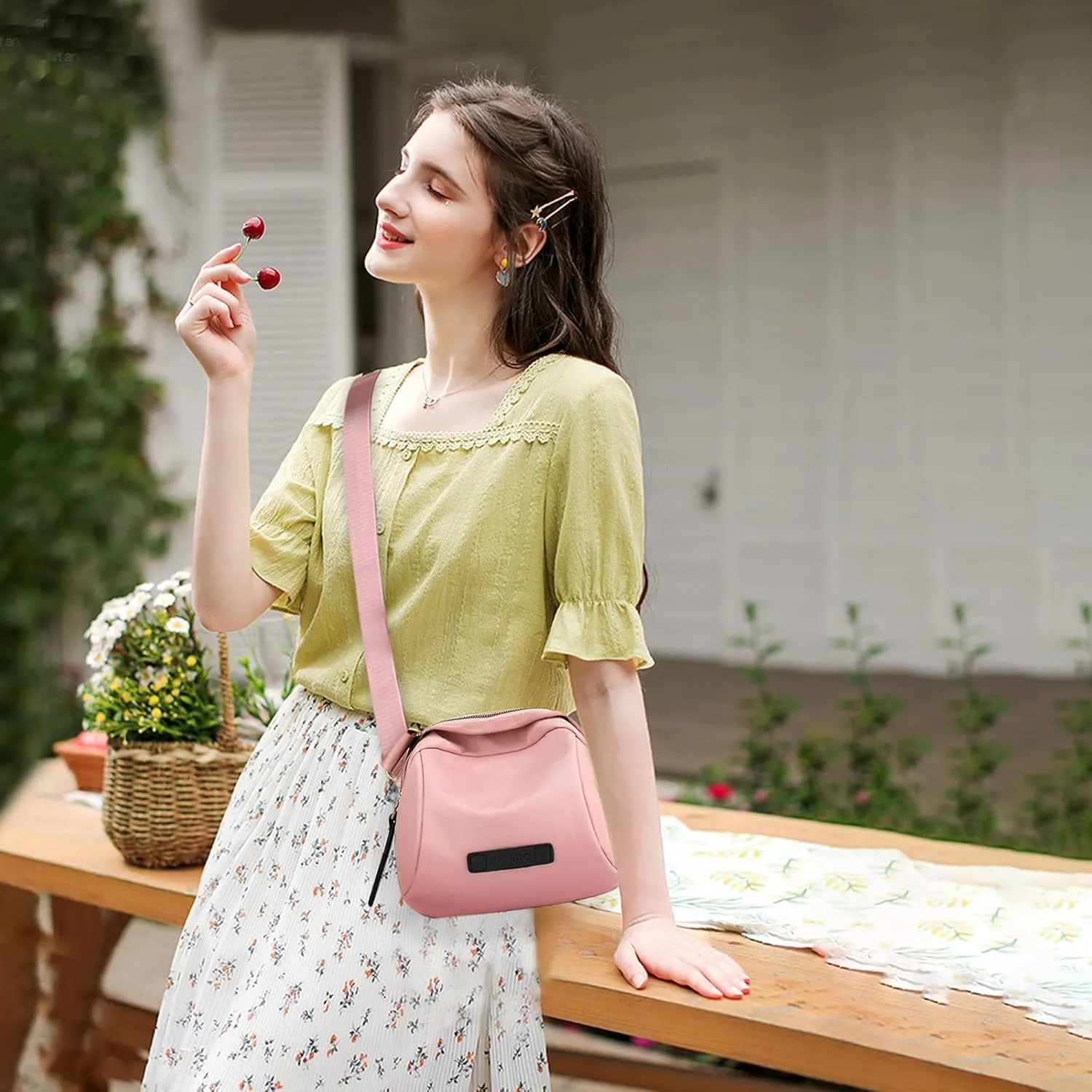 PORRASSO Women Crossbody Bag Casual Shoulder Bag Lightweight Waist Pack