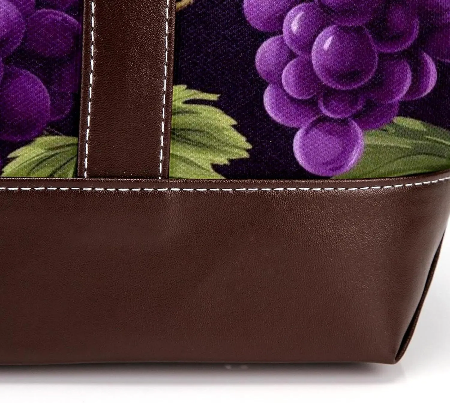 Purple Grape-2014 Tote Bags Durable Leather Canvas Purses and Handbags for Women Top Handle Shoulder Satchel Hobo Bags