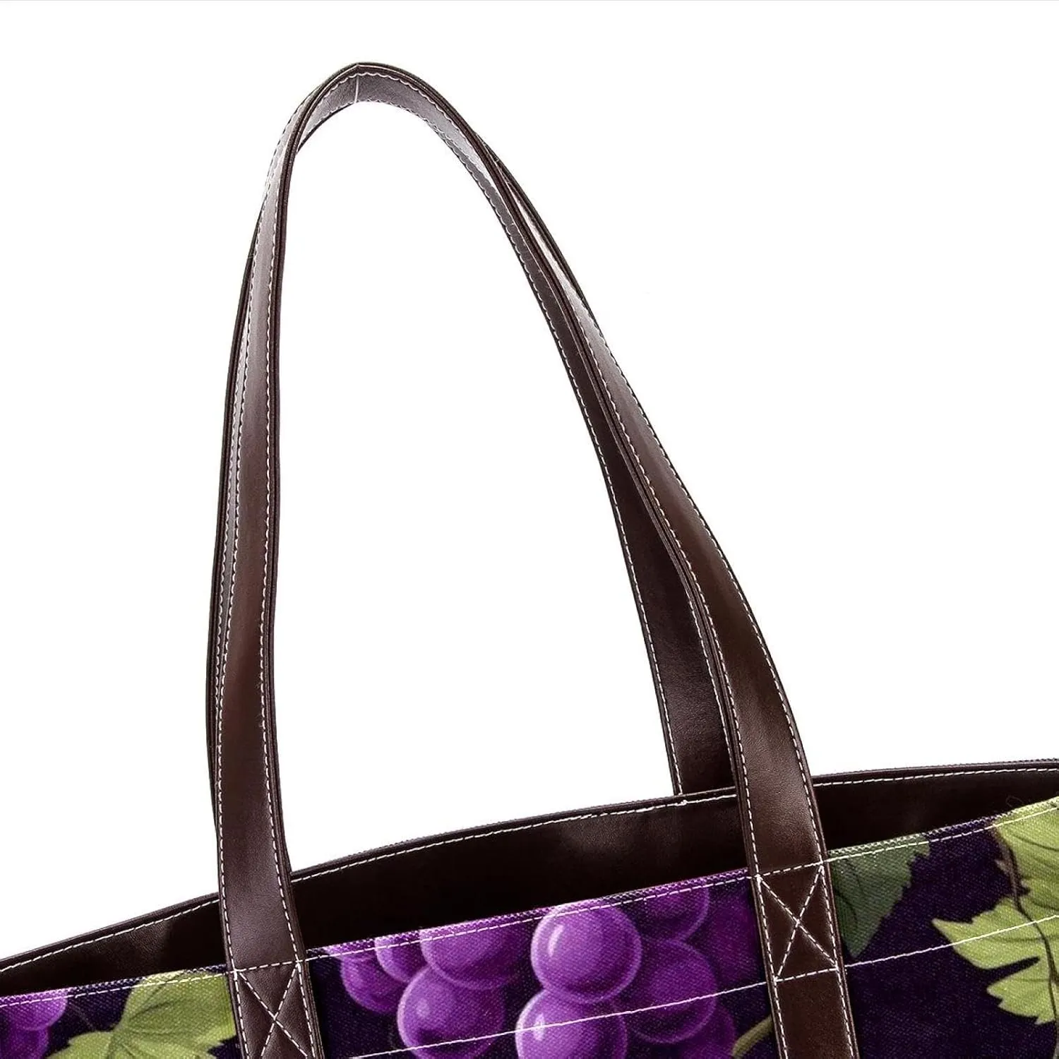 Purple Grape-2014 Tote Bags Durable Leather Canvas Purses and Handbags for Women Top Handle Shoulder Satchel Hobo Bags