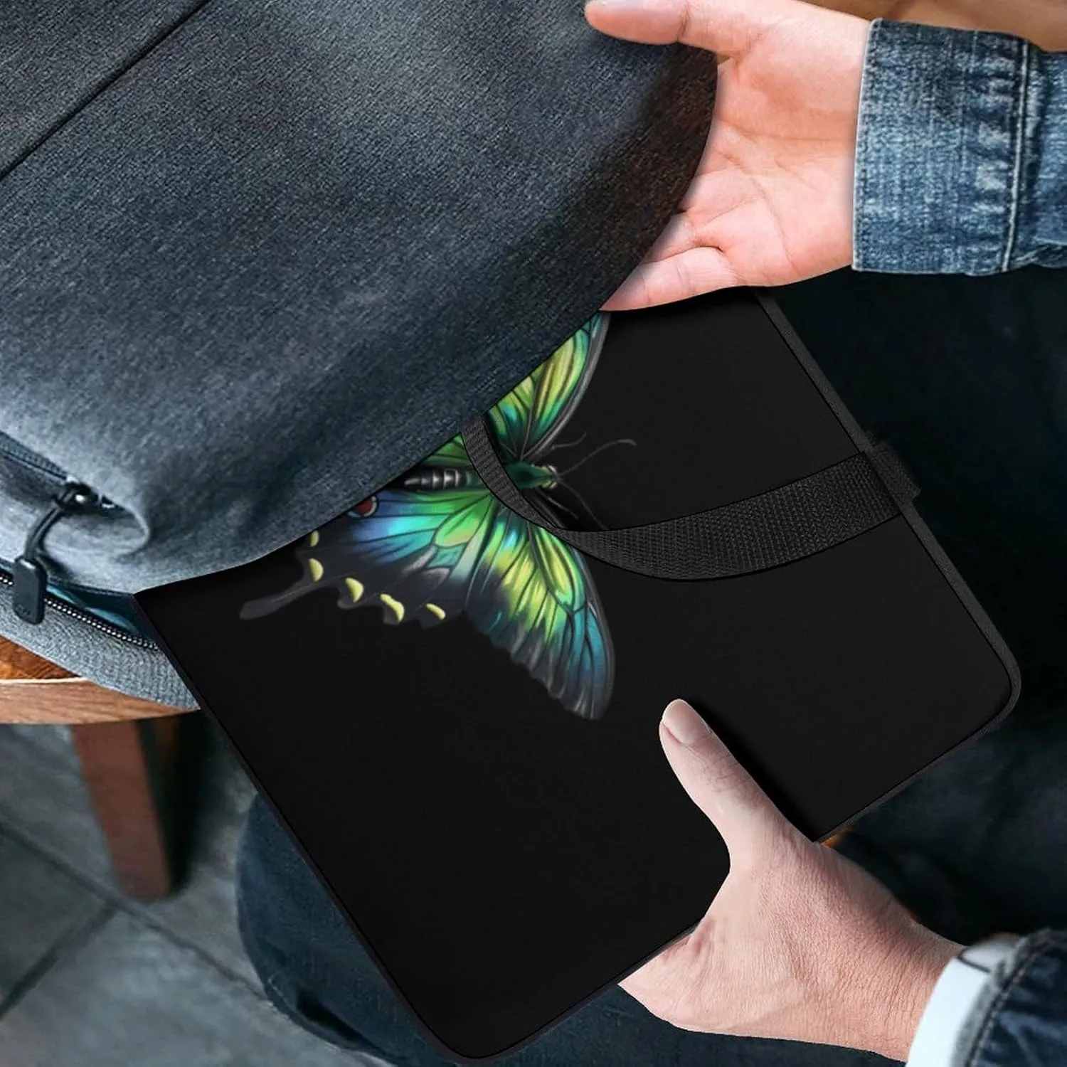 Realistic Birdwing Butterfly Laptop Sleeve Portable Waterproof Computer Bag Pouch Handbag Protective Sleeve