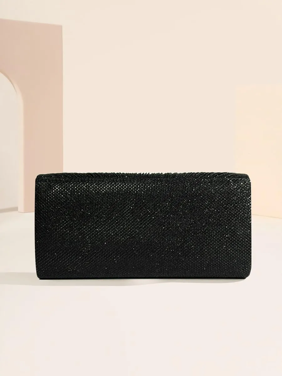 Rhinestone Bow Clutch Purses Women Chic Shiny Evening Handbag Evening Clutch Bag with Chain for Party Prom Wedding 2025