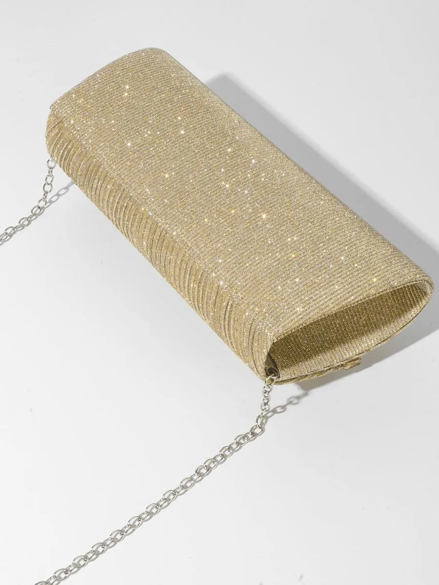 Rhinestone Bow Clutch Purses Women Shiny Evening Handbag Chic Evening Clutch Bag with Chain for Party Prom Wedding