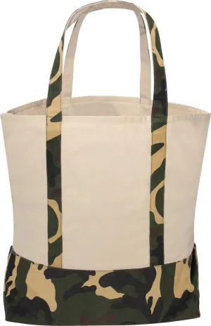 Rothco Large Camo Canvas Tote Bag  Lightweight Reusable Camouflage Grocery Bag