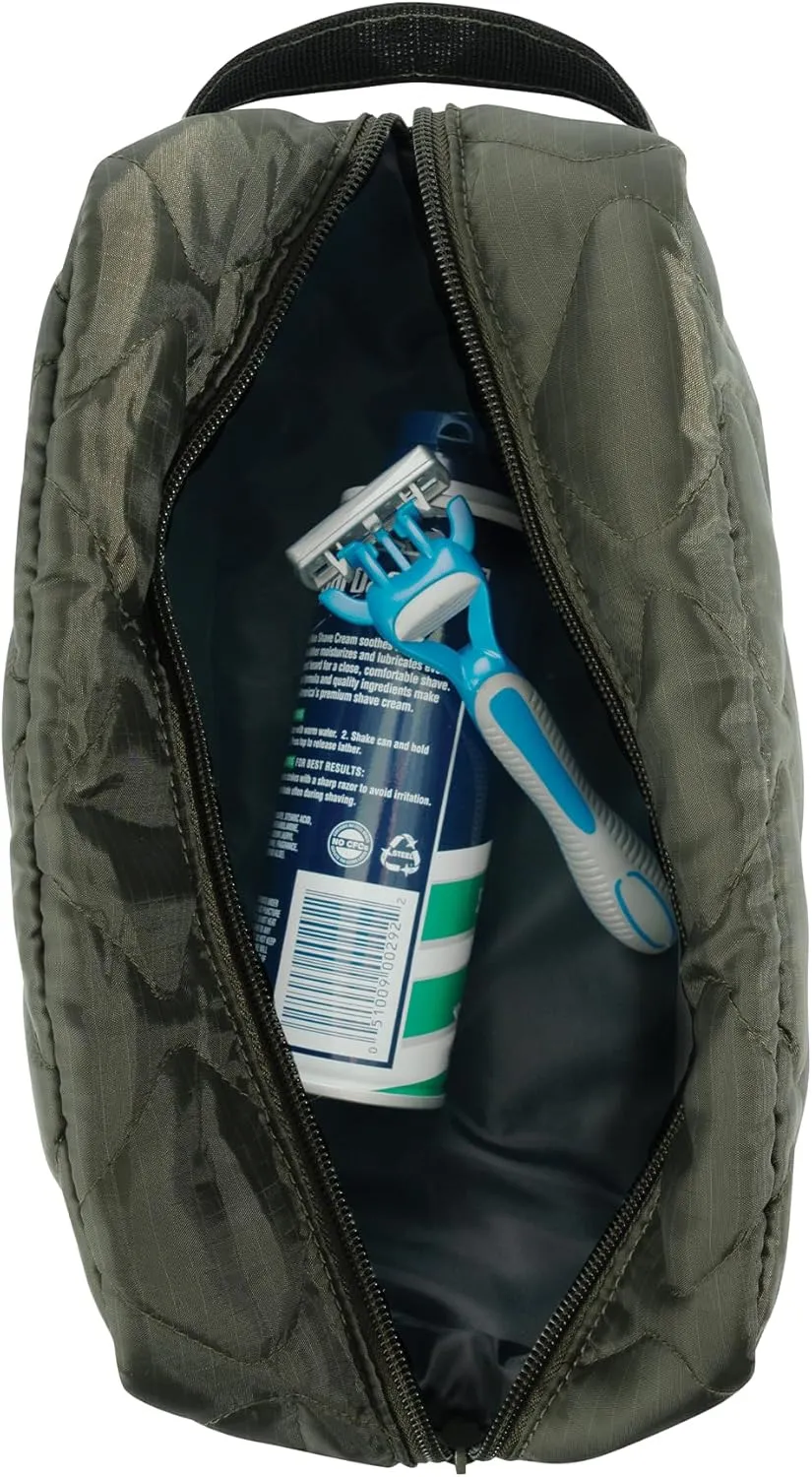 Rothco Lightweight Woobie Travel Kit  Quilted Dopp Toiletry Shower Organizer Shaving Bag