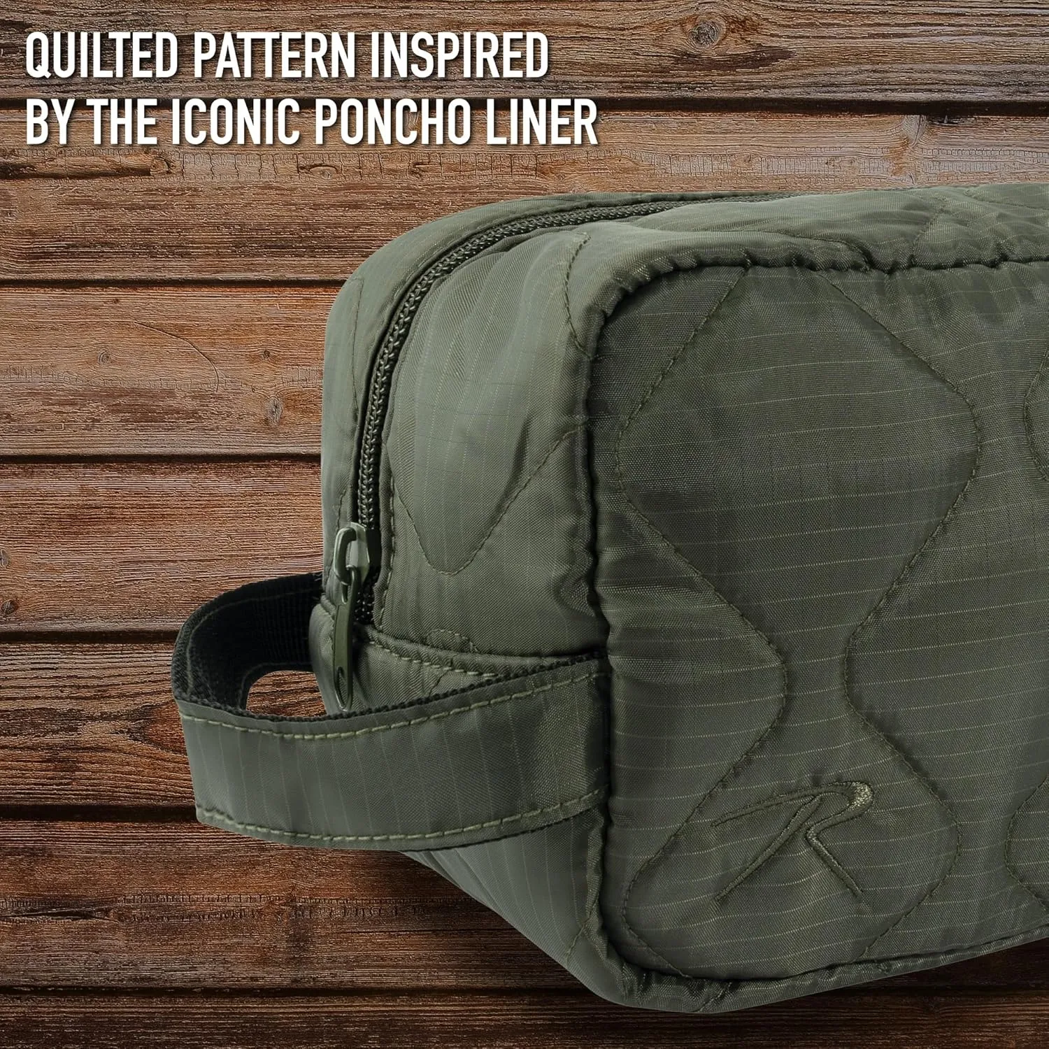 Rothco Lightweight Woobie Travel Kit  Quilted Dopp Toiletry Shower Organizer Shaving Bag