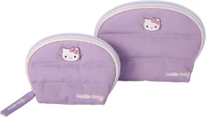 SALLY ROSE Sanrio Hello Kitty Makeup Bag Set Official License, Quilted Dome Cosmetic Travel Bags, Cute Make Up Bags