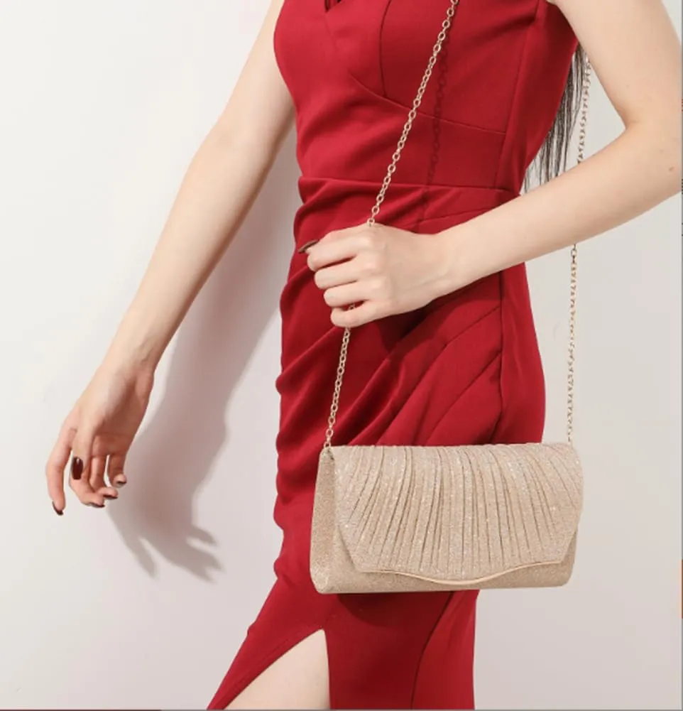 Shining Clutch Purses for Women Chic Shiny Evening Handbag Evening Clutch Bag with Chain for Prom Wedding Party 2025