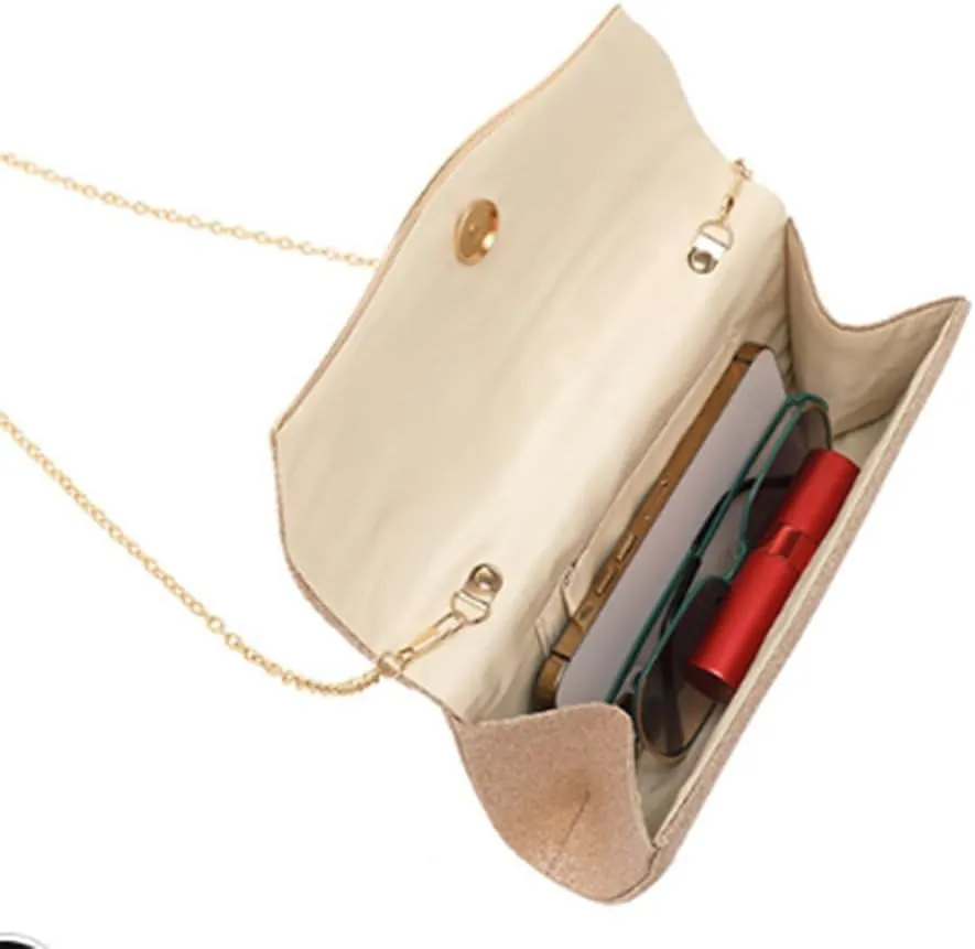 Shining Clutch Purses for Women Chic Shiny Evening Handbag Evening Clutch Bag with Chain for Prom Wedding Party 2025