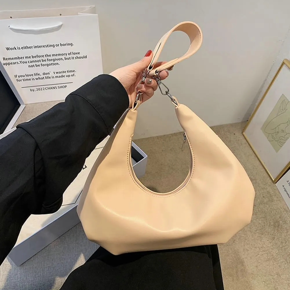Shoulder Bag for Women PU Leather Underarm Bag Tote Wallet Handbag Chic Trendy Clutch Purse Hobo Bags