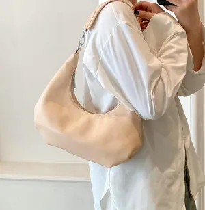 Shoulder Bag for Women PU Leather Underarm Bag Tote Wallet Handbag Chic Trendy Clutch Purse Hobo Bags
