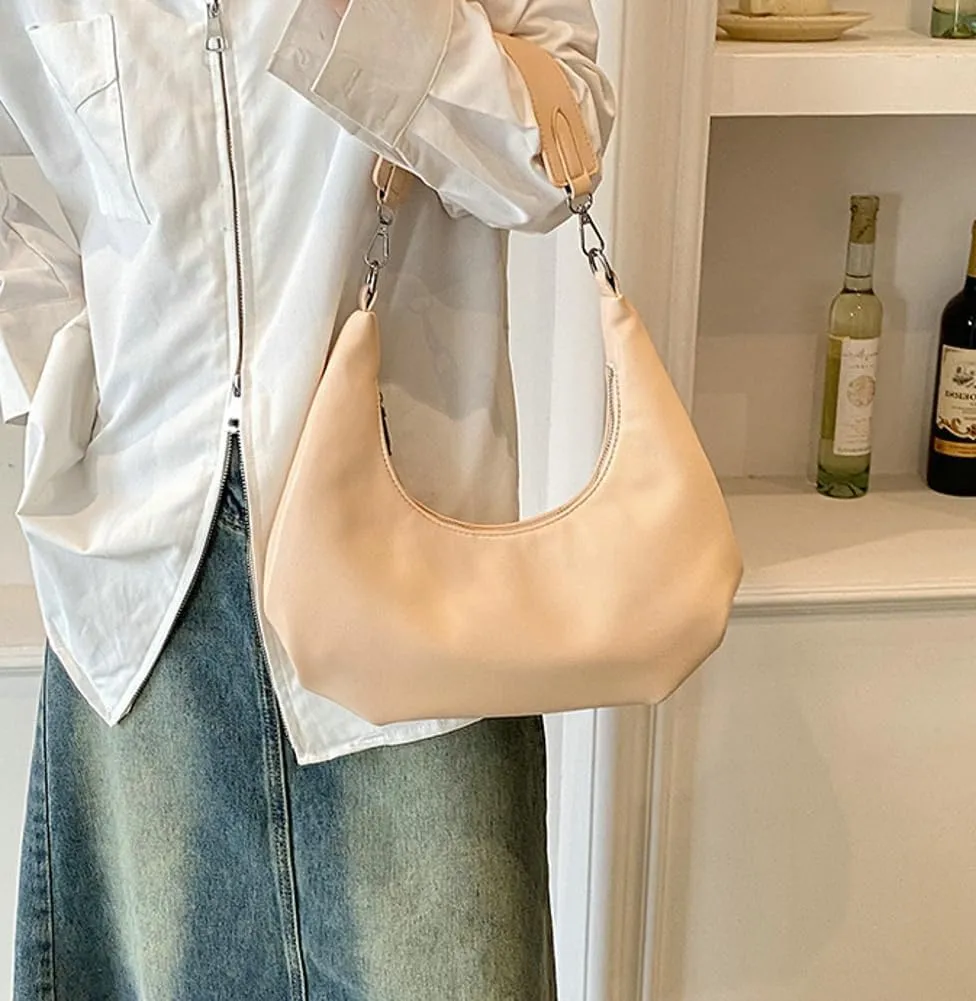 Shoulder Bag for Women PU Leather Underarm Bag Tote Wallet Handbag Chic Trendy Clutch Purse Hobo Bags