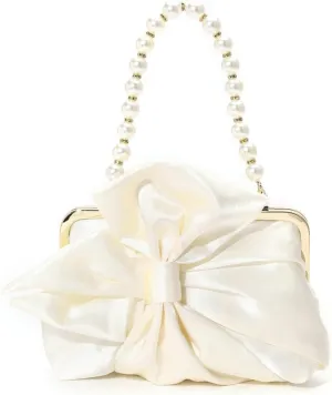 Silk Bow Evening Clutch Purses for Women Chic Pearl Evening Handbag Evening Clutch Bag for Party Prom Wedding 2025