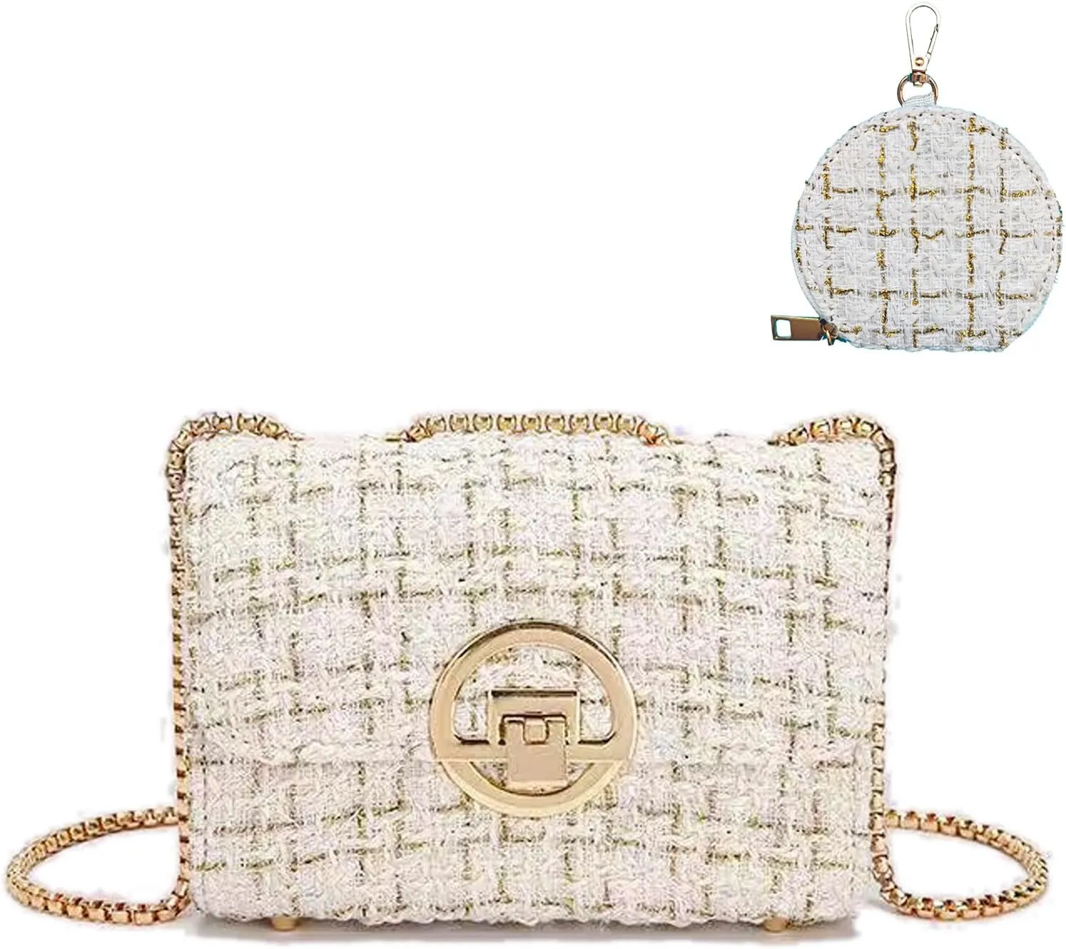 Small Shoulder Bag for Women Trendy Ladies Crossbody Bag with Chain Designer Purses Handbag Clutch Evening Bags