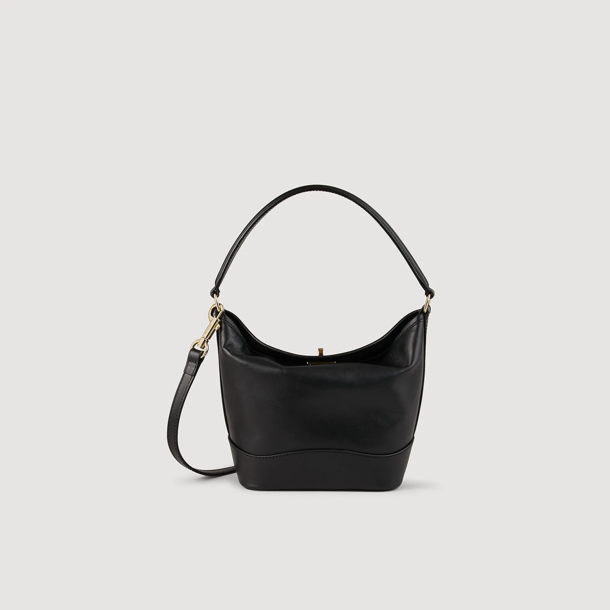 Small Tangoso Leather Bag Black