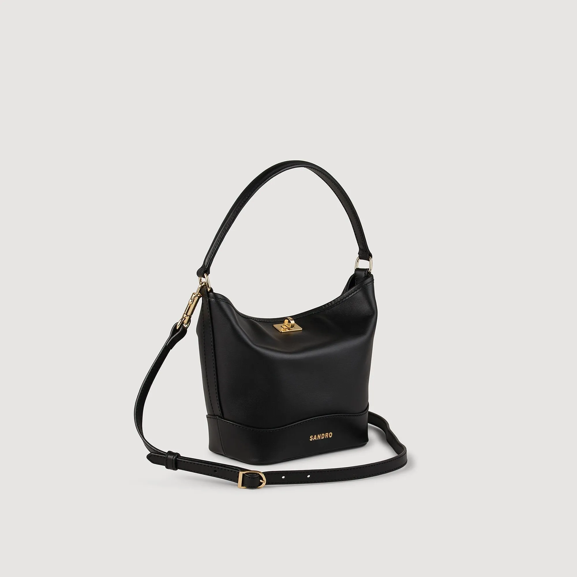 Small Tangoso Leather Bag Black